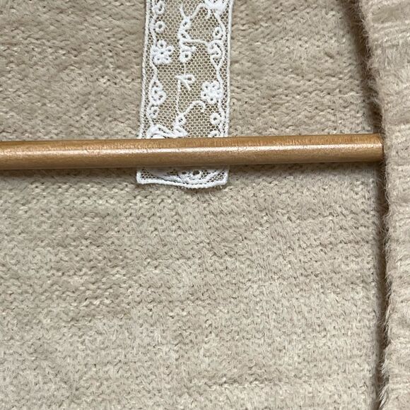 Sadie And Sage soft Fuzzy Open Front oversized Cardigan Neutral Tones Sz S - Picture 4 of 5